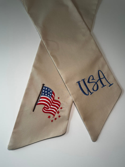 Personalized Embroidered Wreath Sash