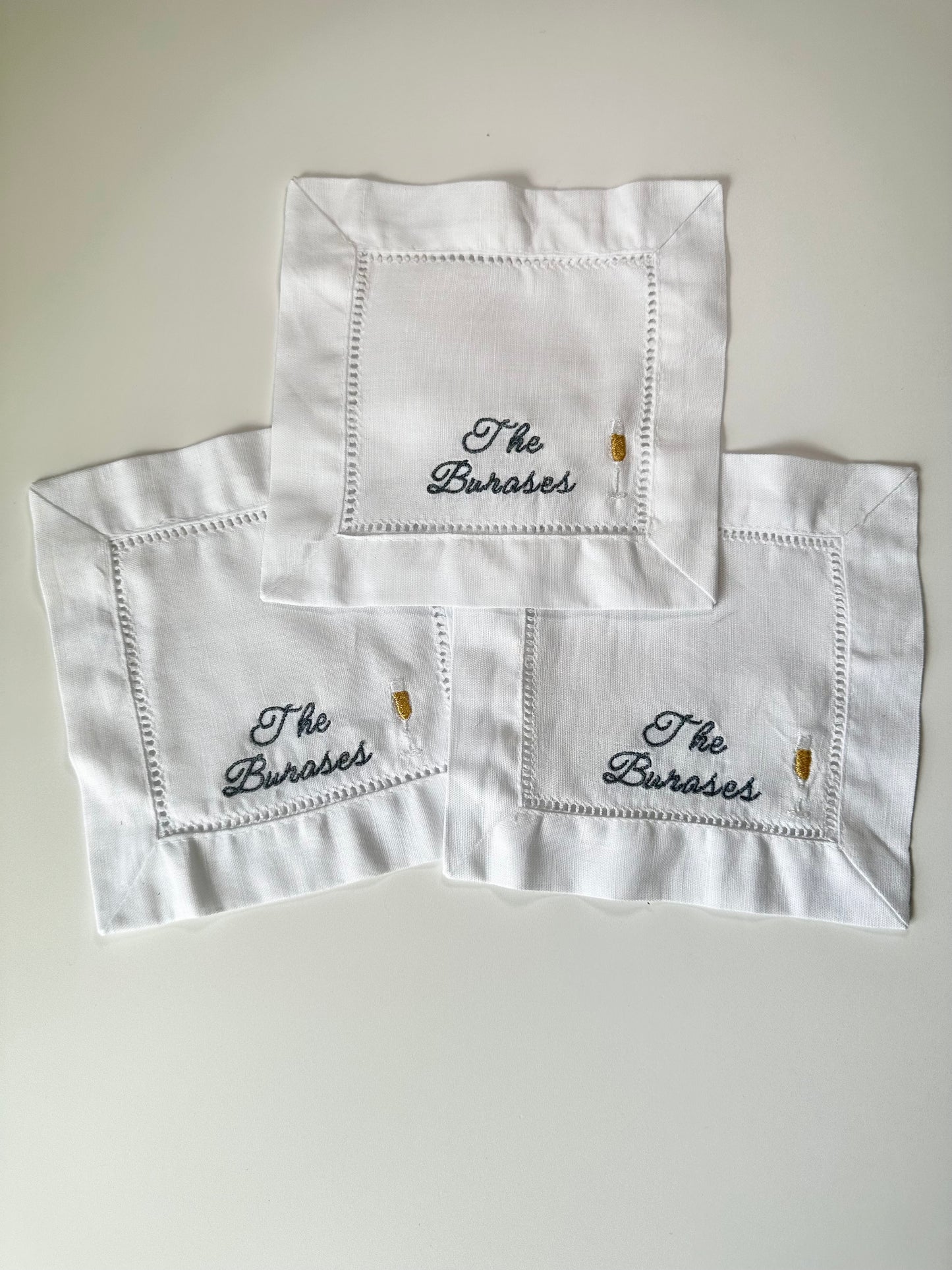 Personalized Embroidered Cocktail Napkins