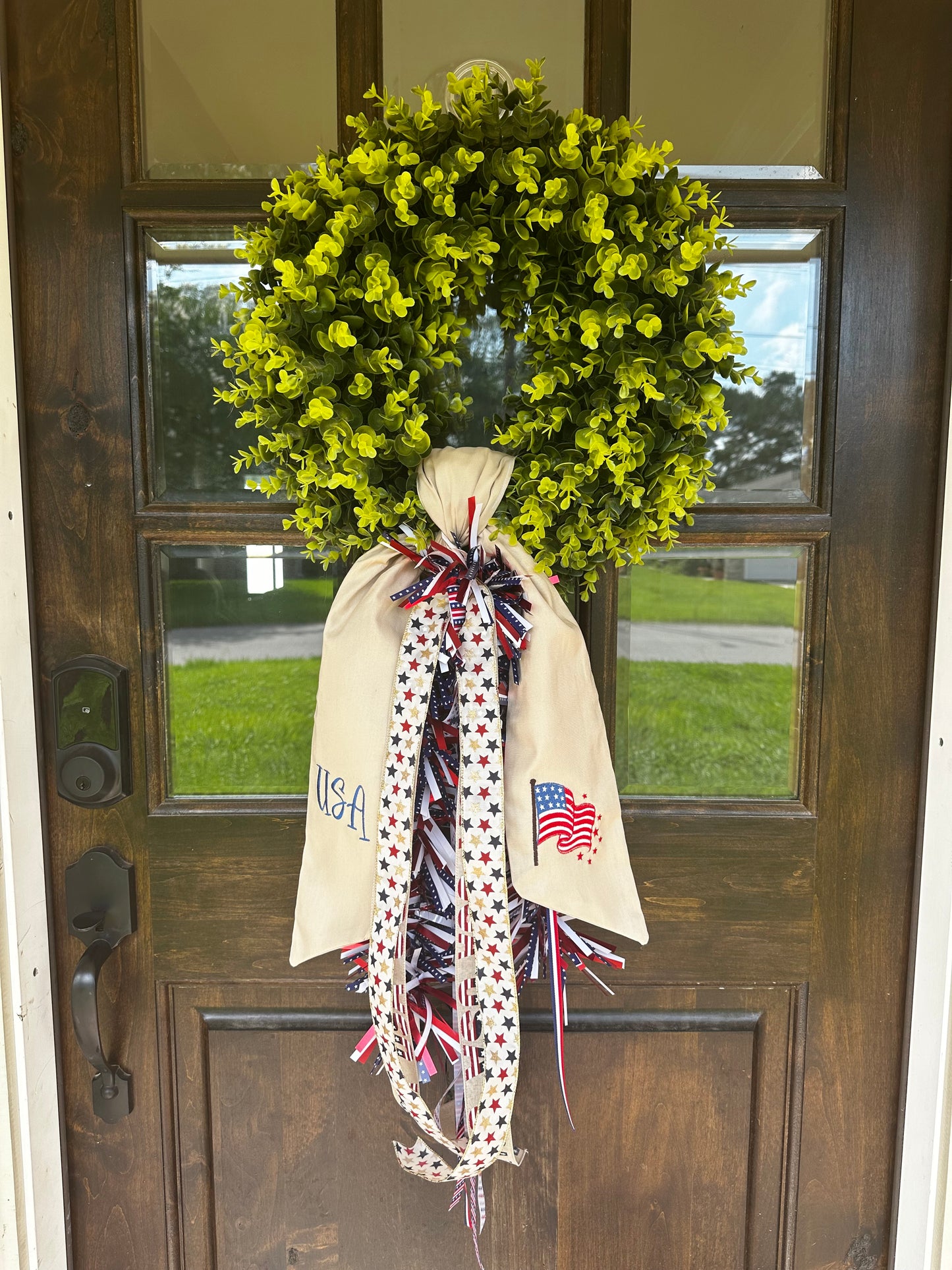 Personalized Embroidered Wreath Sash