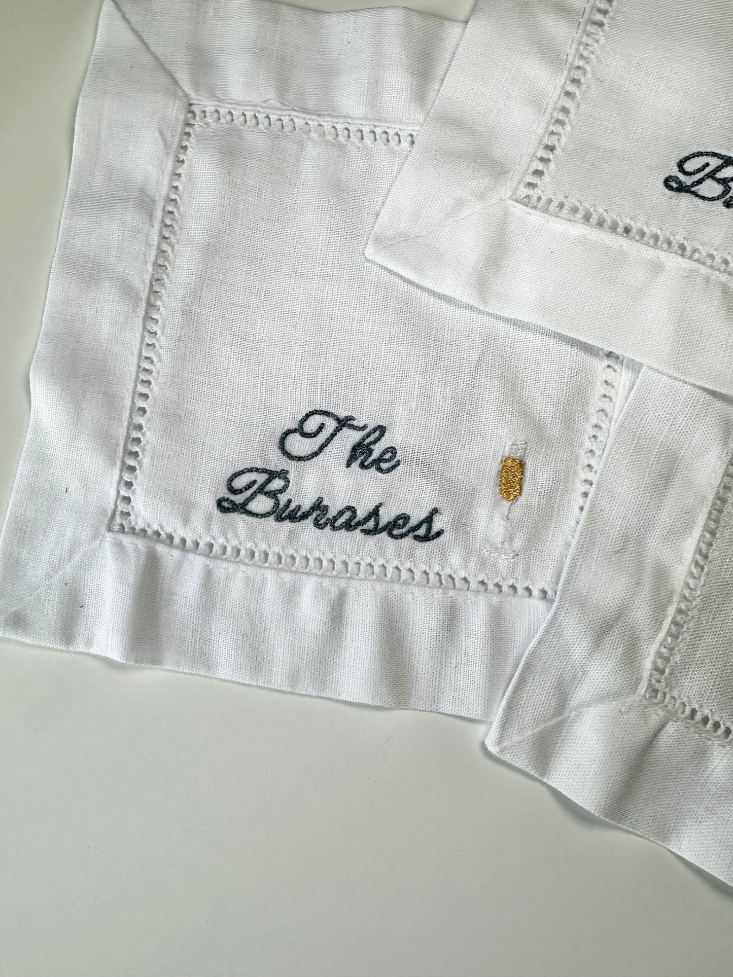 Personalized Embroidered Cocktail Napkins